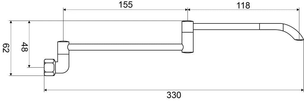 Mildon Folding Laundry Arm 300mm