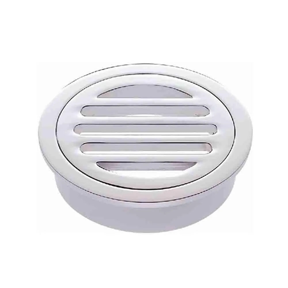 Mildon Grate Light Brass Round Chrome 80mm