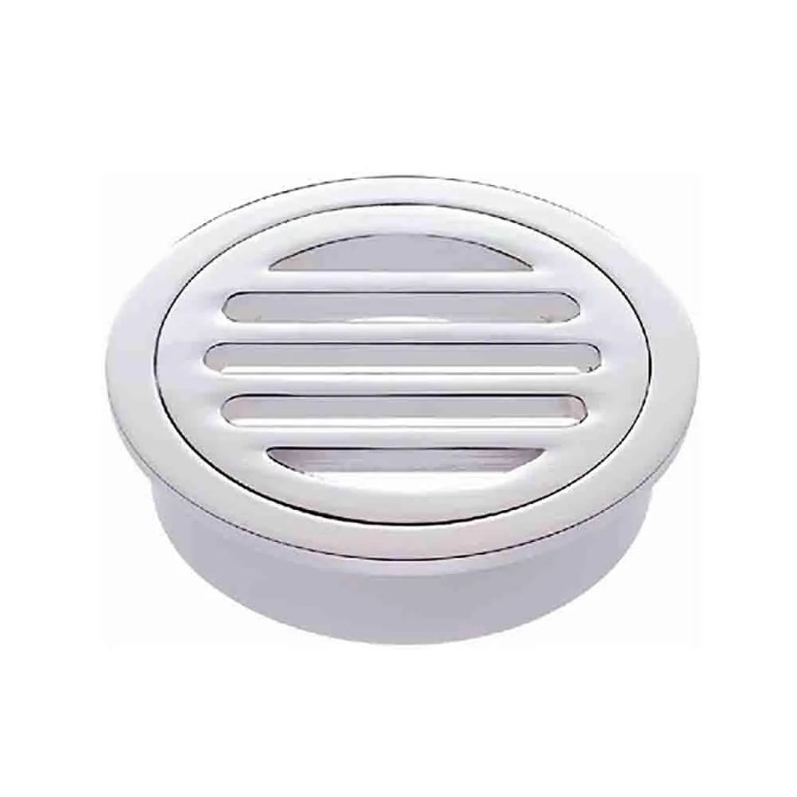 Mildon Grate Light Brass Round Chrome 80mm