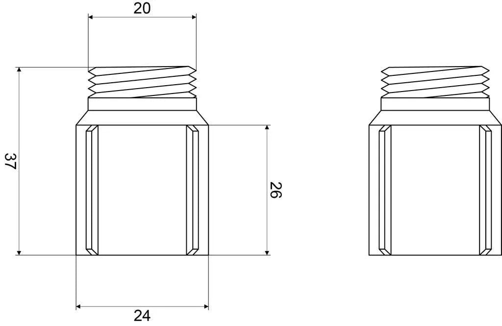Mildon Heat Barrier Brass - Suits Wall Bells Pair