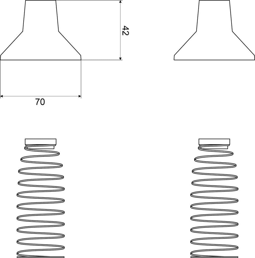 Mildon Recess Flange & Springs Ivory
