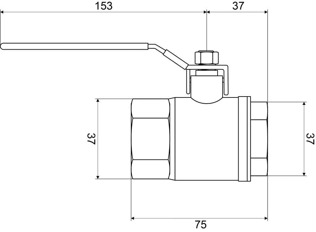 Mildon Tested Ball Valve Brass 1" (25mm)