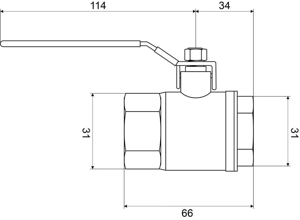 Mildon Tested Ball Valve Brass 3/4" 20mm