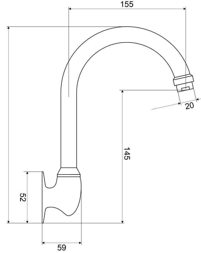 Mildon Wall Outlet 230mm Deluxe