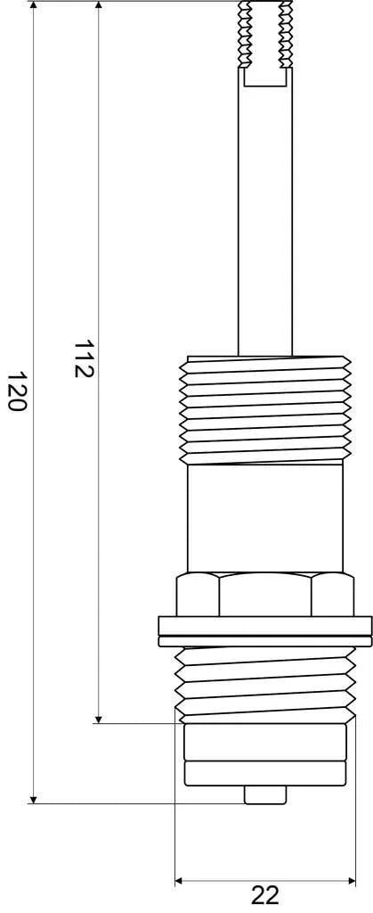 Mildon Wall Threaded SBA Gold