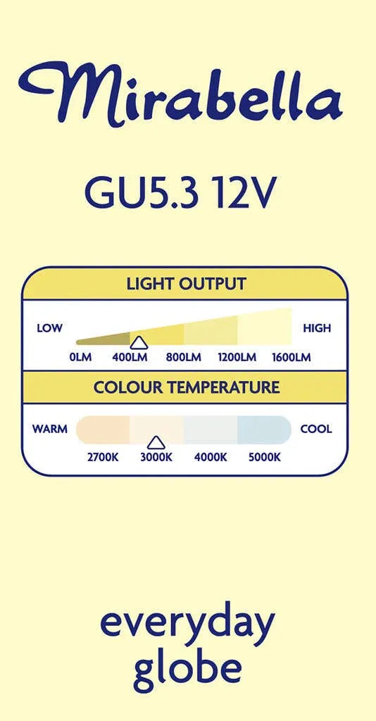 Mirabella Halogen GU5.3 Globe Warm White Dimmable 35W - 4 Pack
