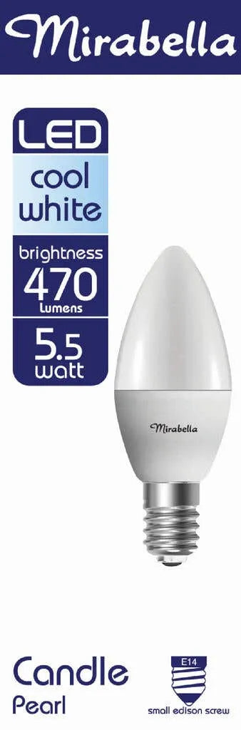 Mirabella LED Candle Globe 5.5W SES Cool White