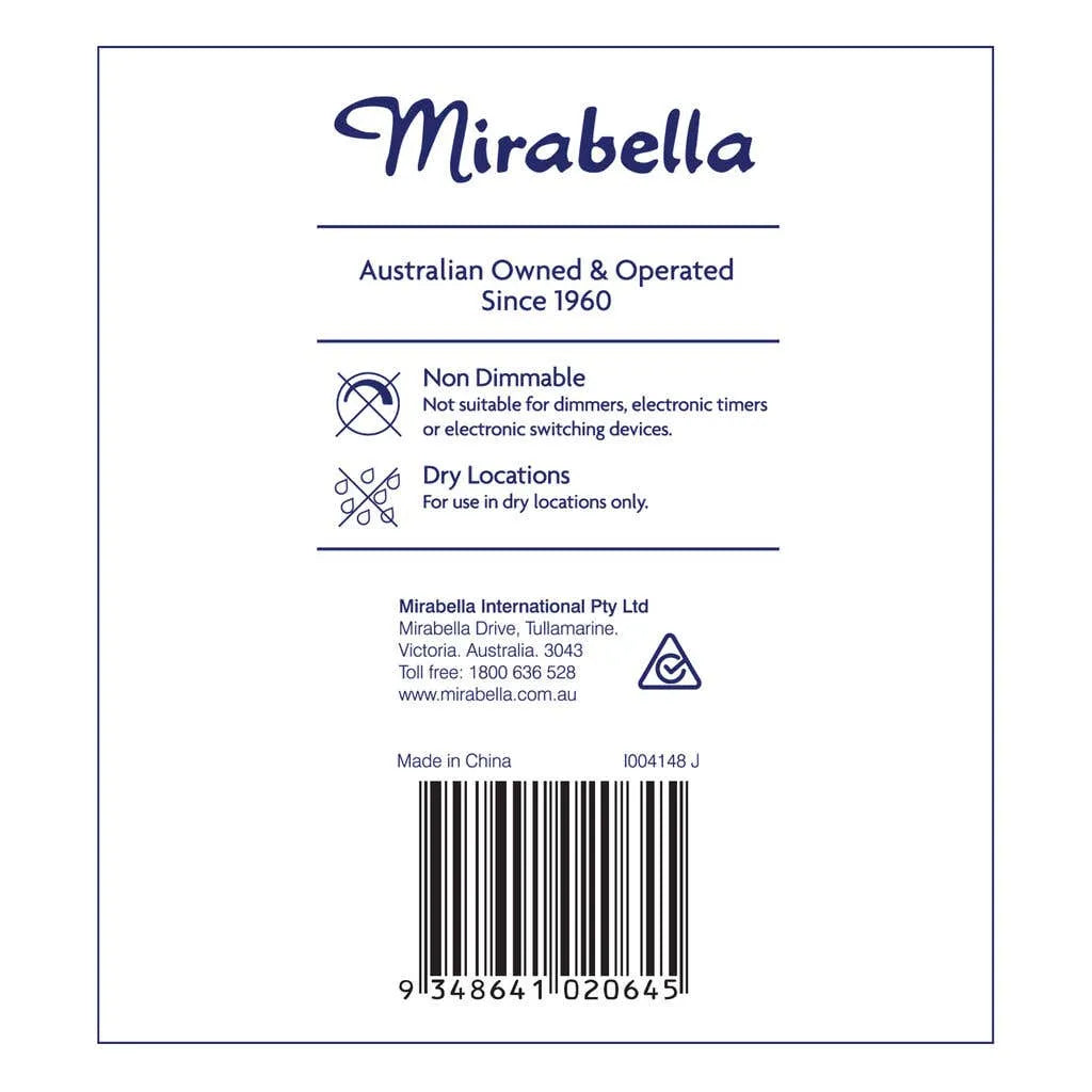 Mirabella LED Gloss 11W 1000Lumens 2700K ES Warm White - 2 Pack