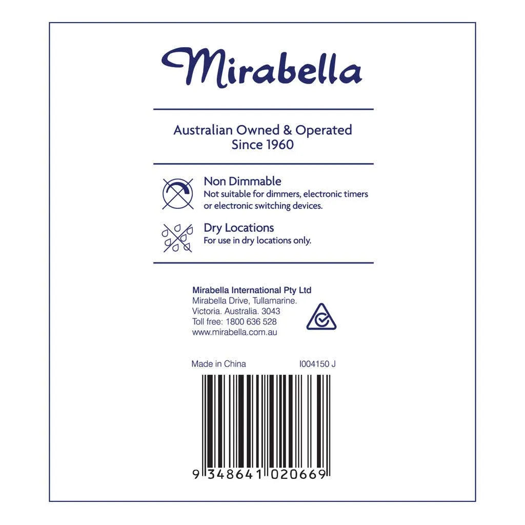Mirabella LED Gloss 11W 1000Lumens 4000K ES Cool White - 2 Pack
