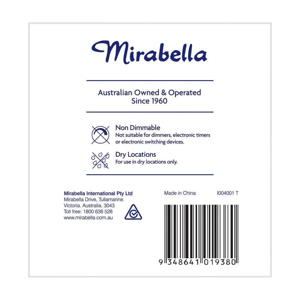 Mirabella LED Gloss 5W 470Lumens 2700K ES Warm White - 2 Pack