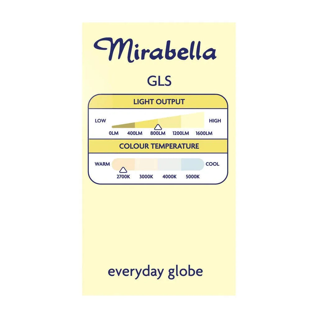 Mirabella LED Gloss 9W 806Lumens 2700K BC Warm White - 2 Pack