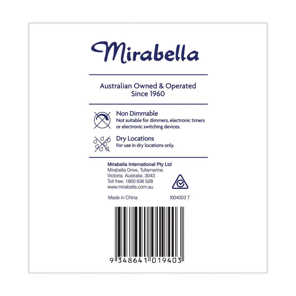 Mirabella LED Gloss 9W 806Lumens 2700K BC Warm White - 2 Pack