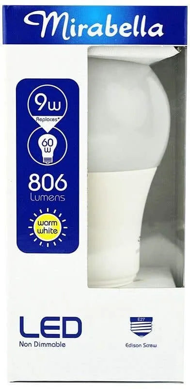 Mirabella LED Gloss Globe 9W ES Warm White