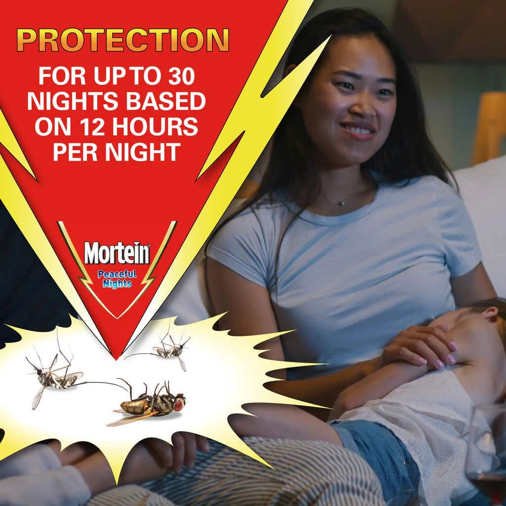 Mortein Peaceful Nights Automatic Plug-In Fly & Mosquito Repellent 2.57ml