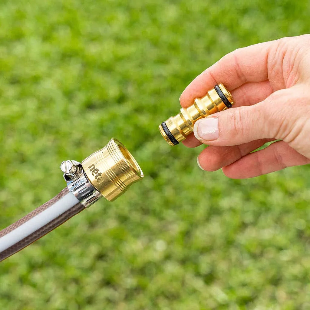 Neta Barb & Clamp Hose Connector Brass 12mm