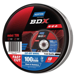 Norton Mini TIN Cut-Off Wheel 100 x 1.0 x 16mm - 10 Pack