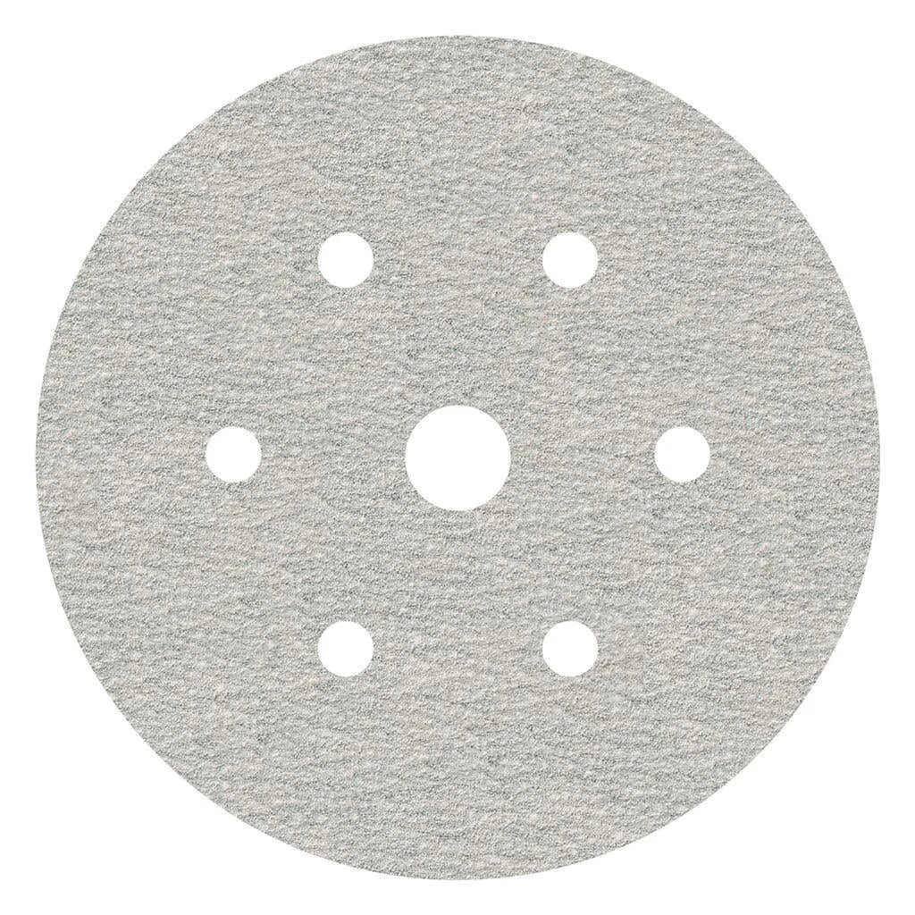 Norton Sanding Discs Step 4 Fine Sanding P180 Grit 150mm 6 + 1 Holes x 180g - 5 Pack