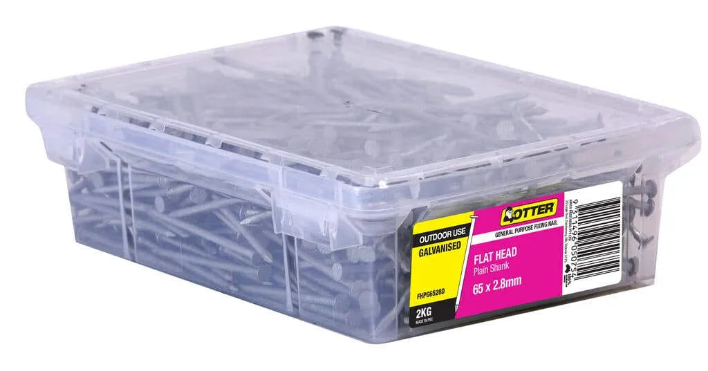 Otter Galv Flat Head Nail 65 x 2.80mm 2kg
