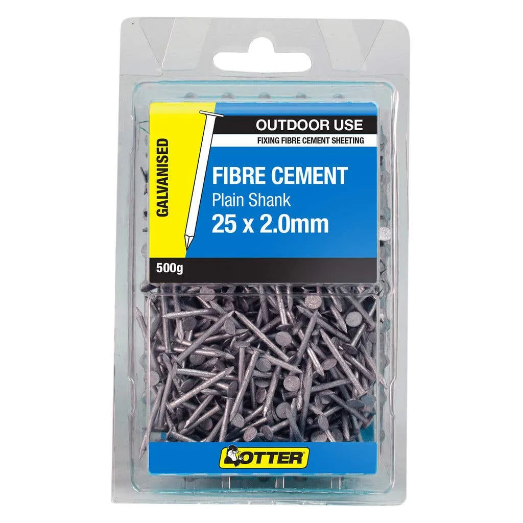 Otter Nail Fibre Cement Sheet Galvanised 25 x 2.00mm (500g)