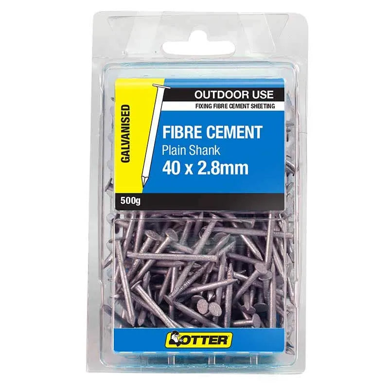 Otter Nail Fibre Cement Sheet Galvanised 40 x 2.80mm (500g)