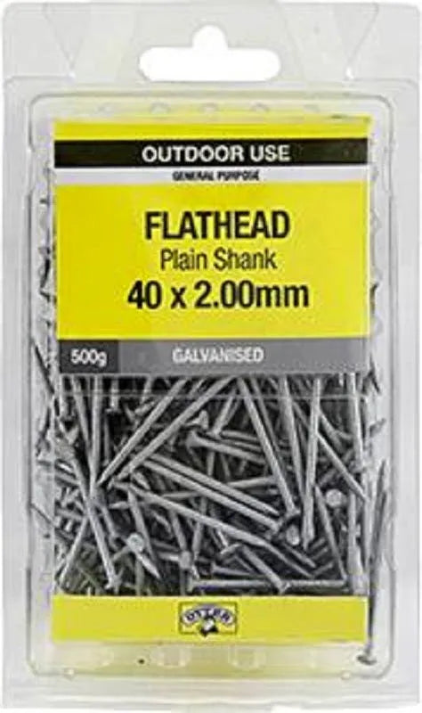Otter Nail Flathead Galvanised 40 x 2.00mm (500g)