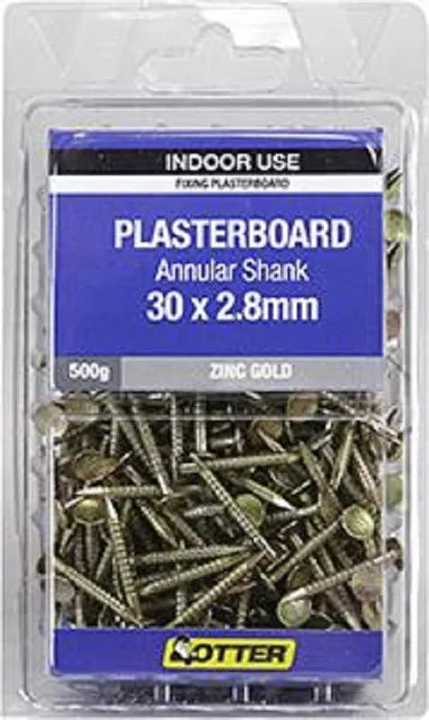 Otter Nail Plasterboard Annular Zinc Plated 30 x 2.80mm (500g)