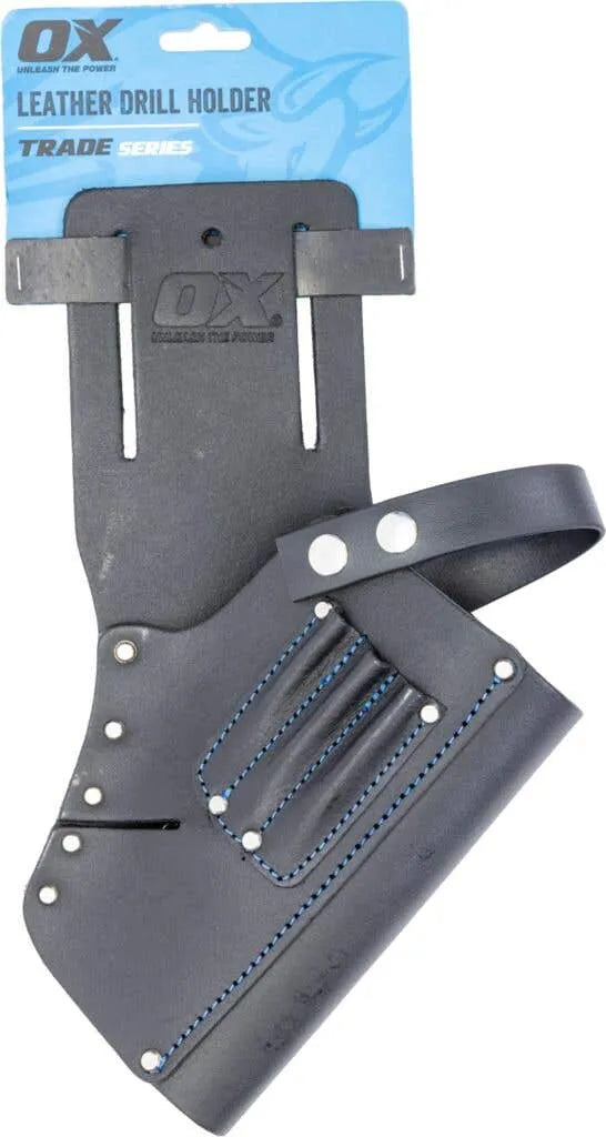 Ox Leather Drill Holder Black
