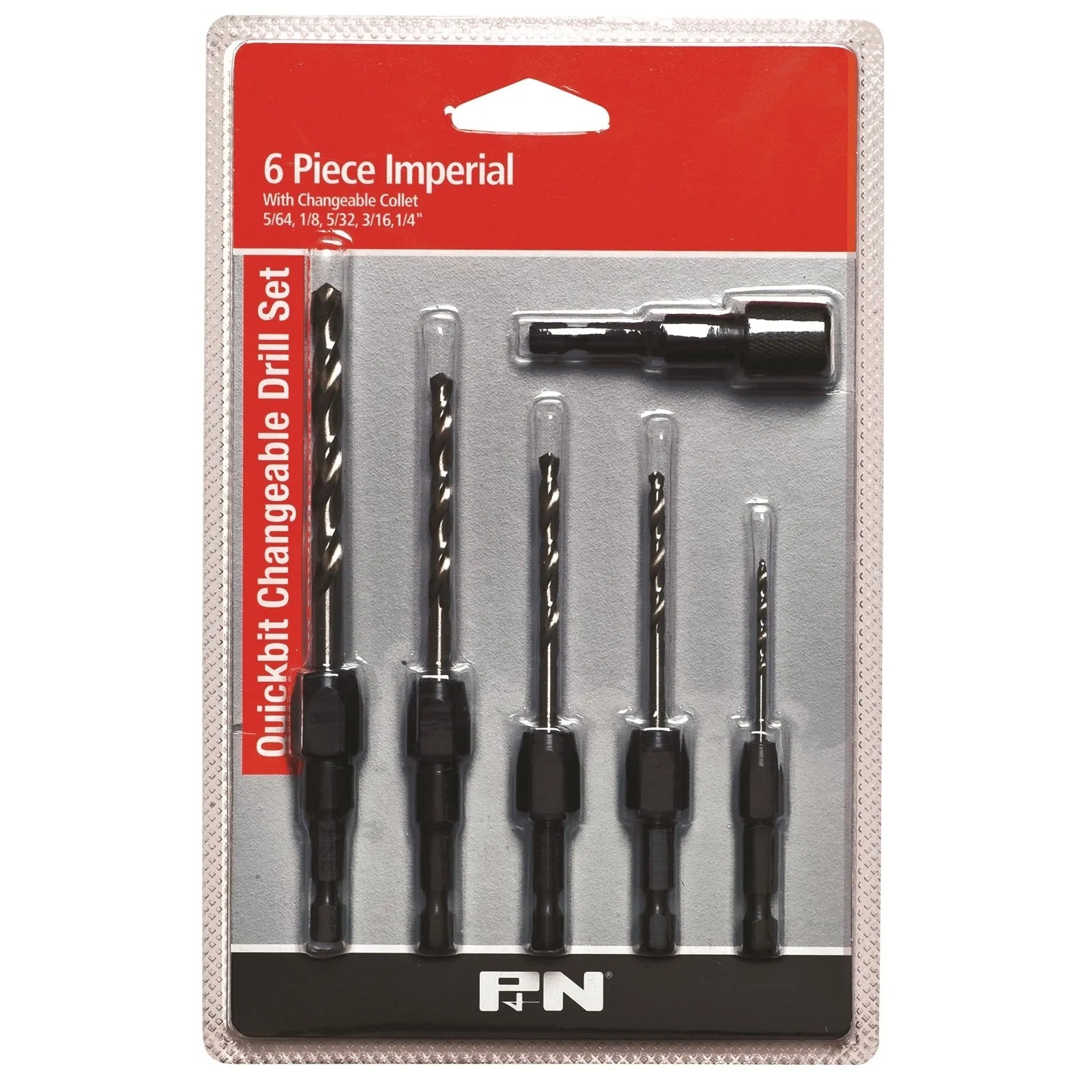 P&N Quickbit Changeable Drill Set Imperial - 6 Piece