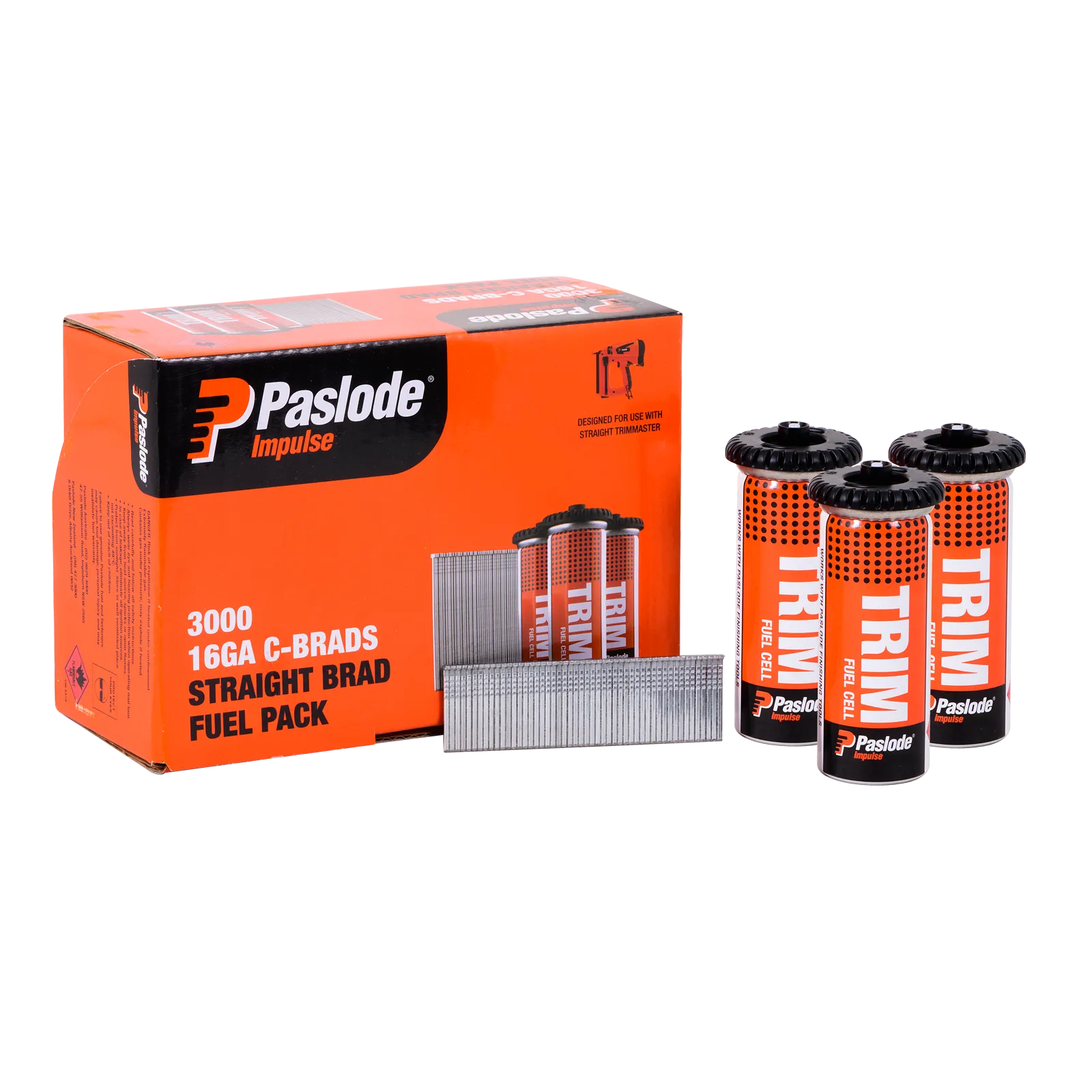 Paslode 25 x 1.6mm C25 Impulse Brad With Fuel - 3000 Pack