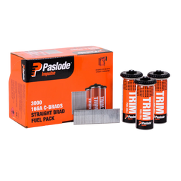 Paslode 25 x 1.6mm C25 Impulse Brad With Fuel - 3000 Pack