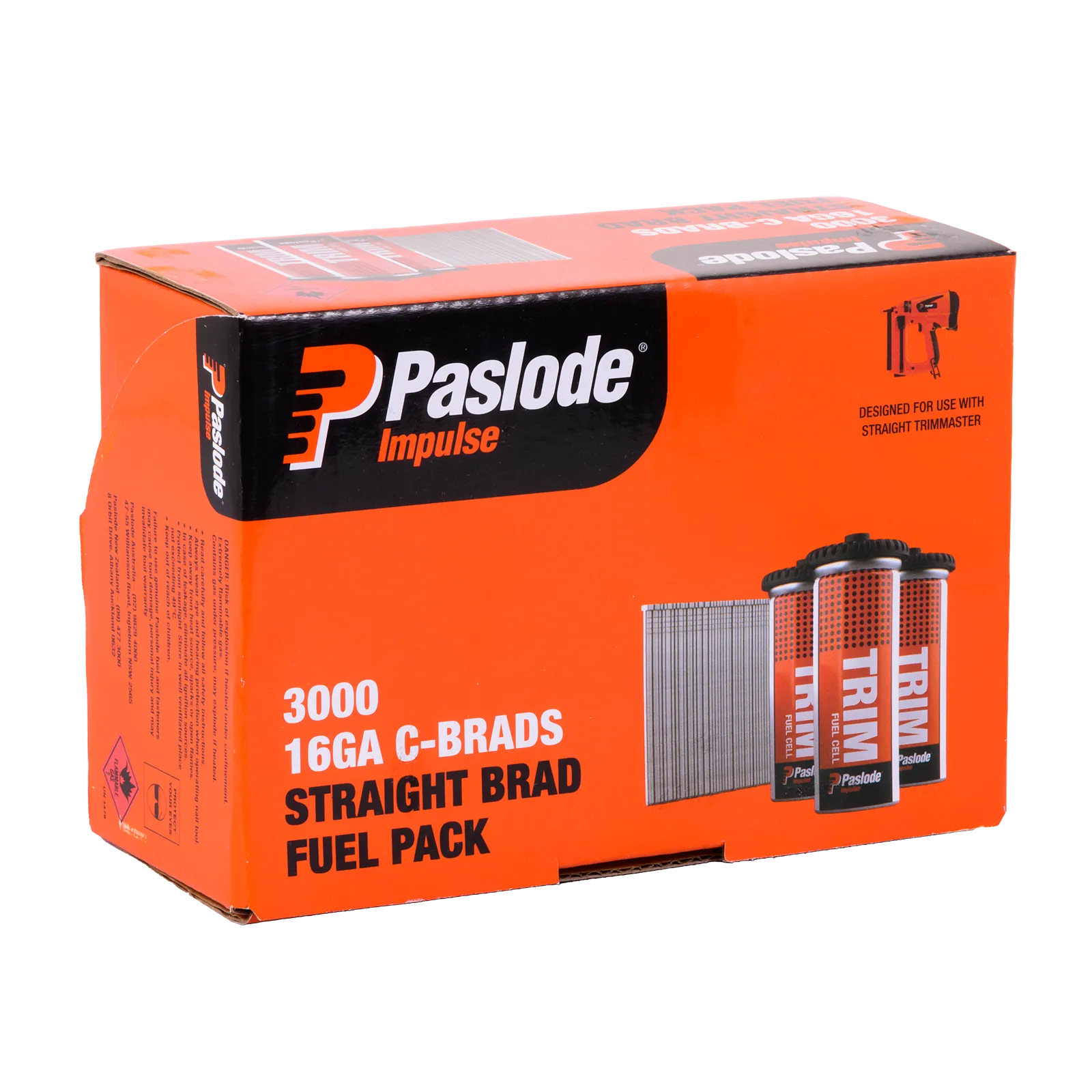 Paslode 25 x 1.6mm C25 Impulse Brad With Fuel - 3000 Pack