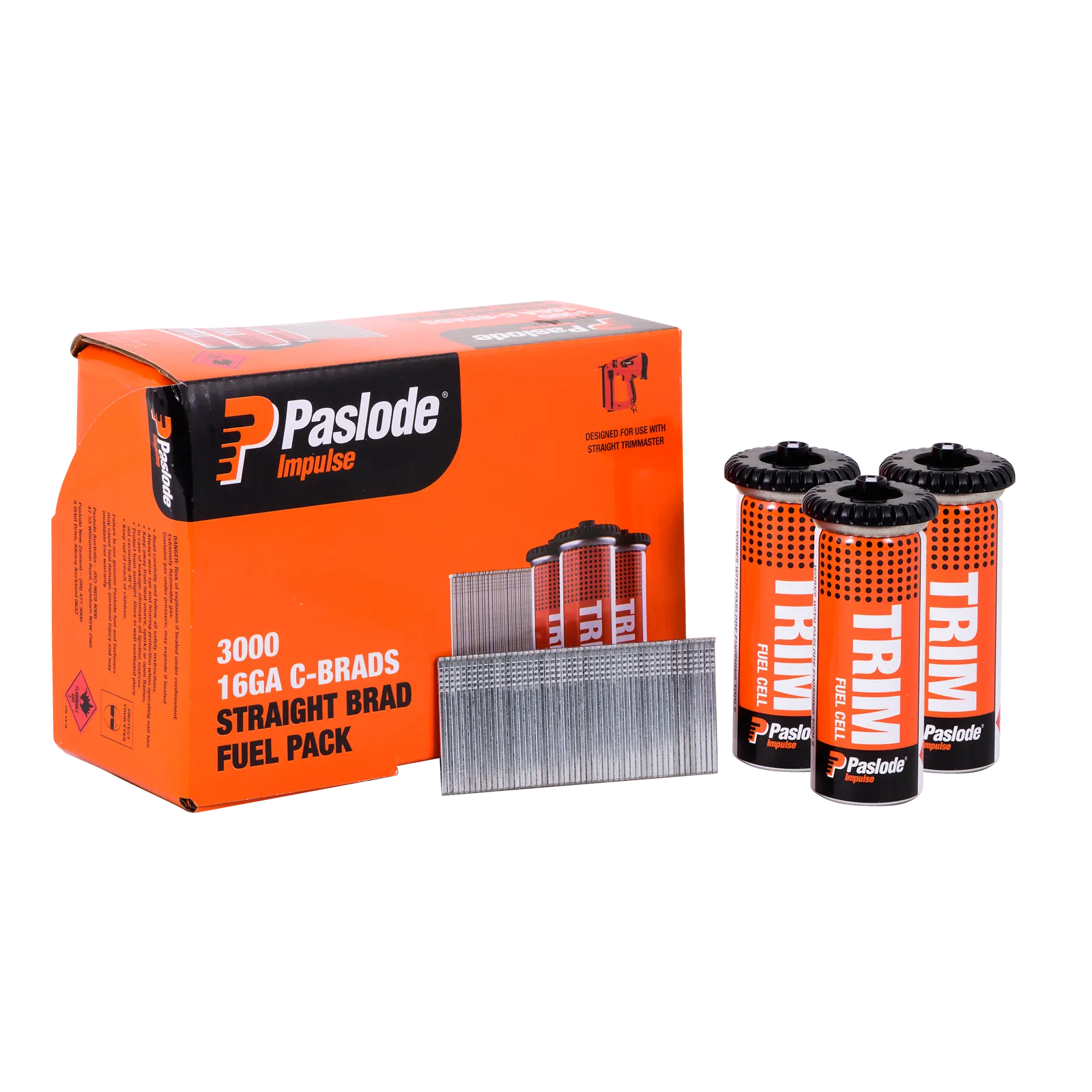Paslode 38 x 1.6mm C38 Impulse Brad With Fuel - 3000 Pack