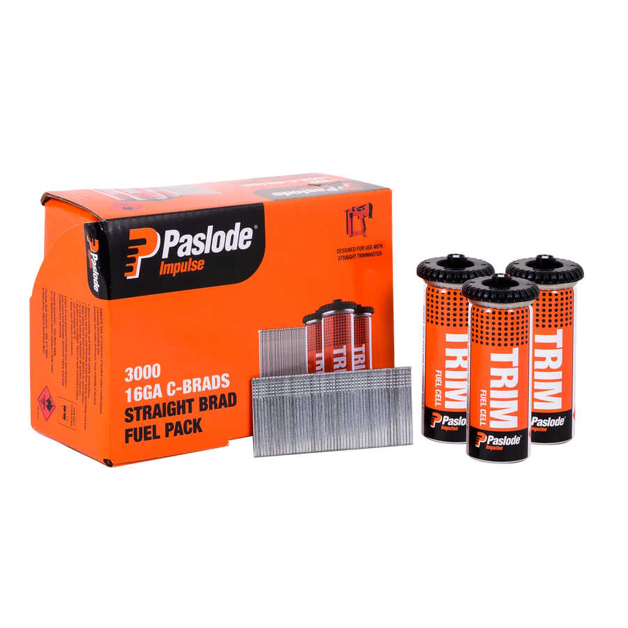 Paslode 38 x 1.6mm C38 Impulse Brad With Fuel - 3000 Pack