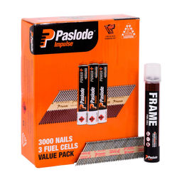 Paslode 90 x 3.15mm 34Deg Hot Dipped Galvanised D Head Impulse Nail - 3000 Value Pack