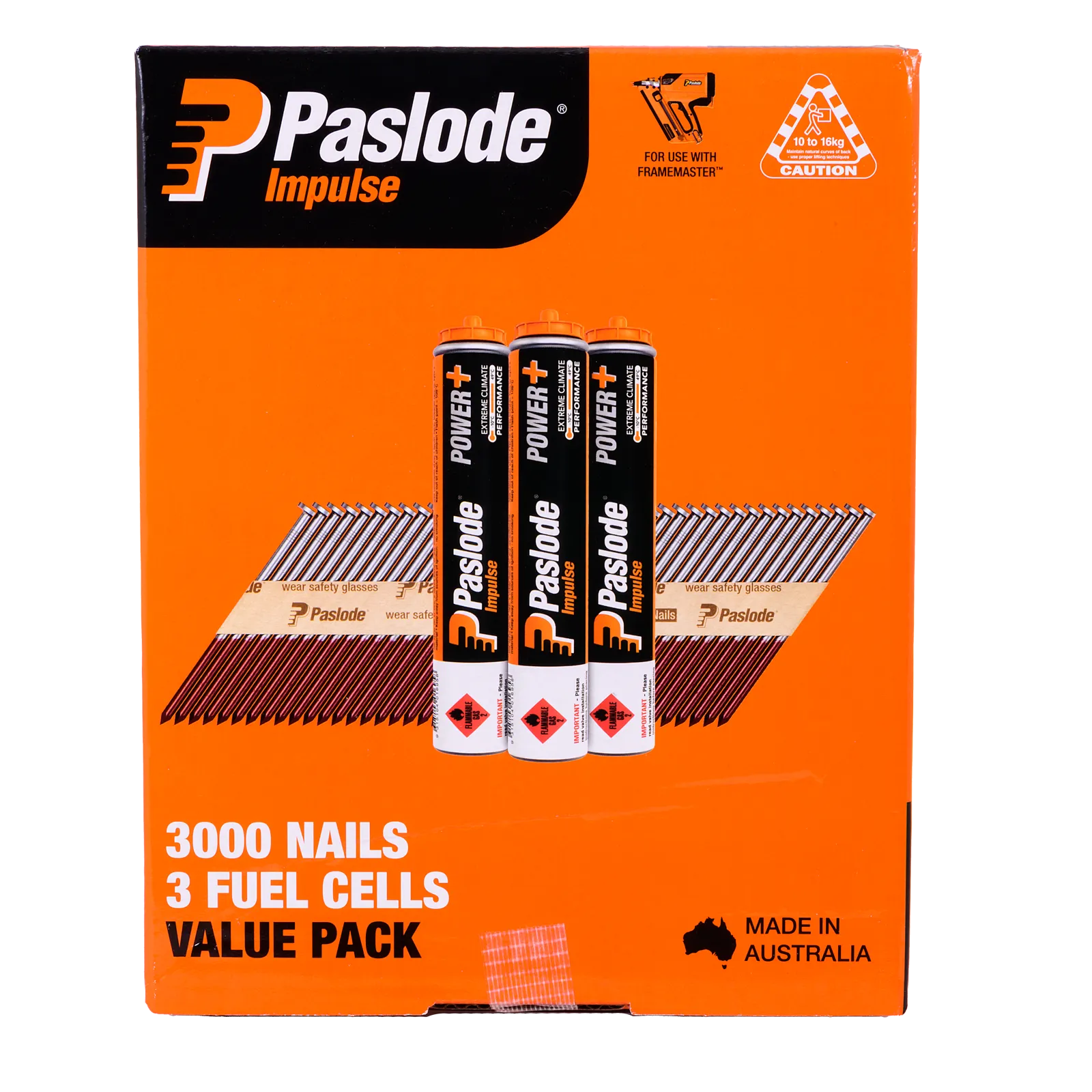 Paslode 90 x 3.15mm 34Deg Hot Dipped Galvanised D Head Impulse Nail - 3000 Value Pack