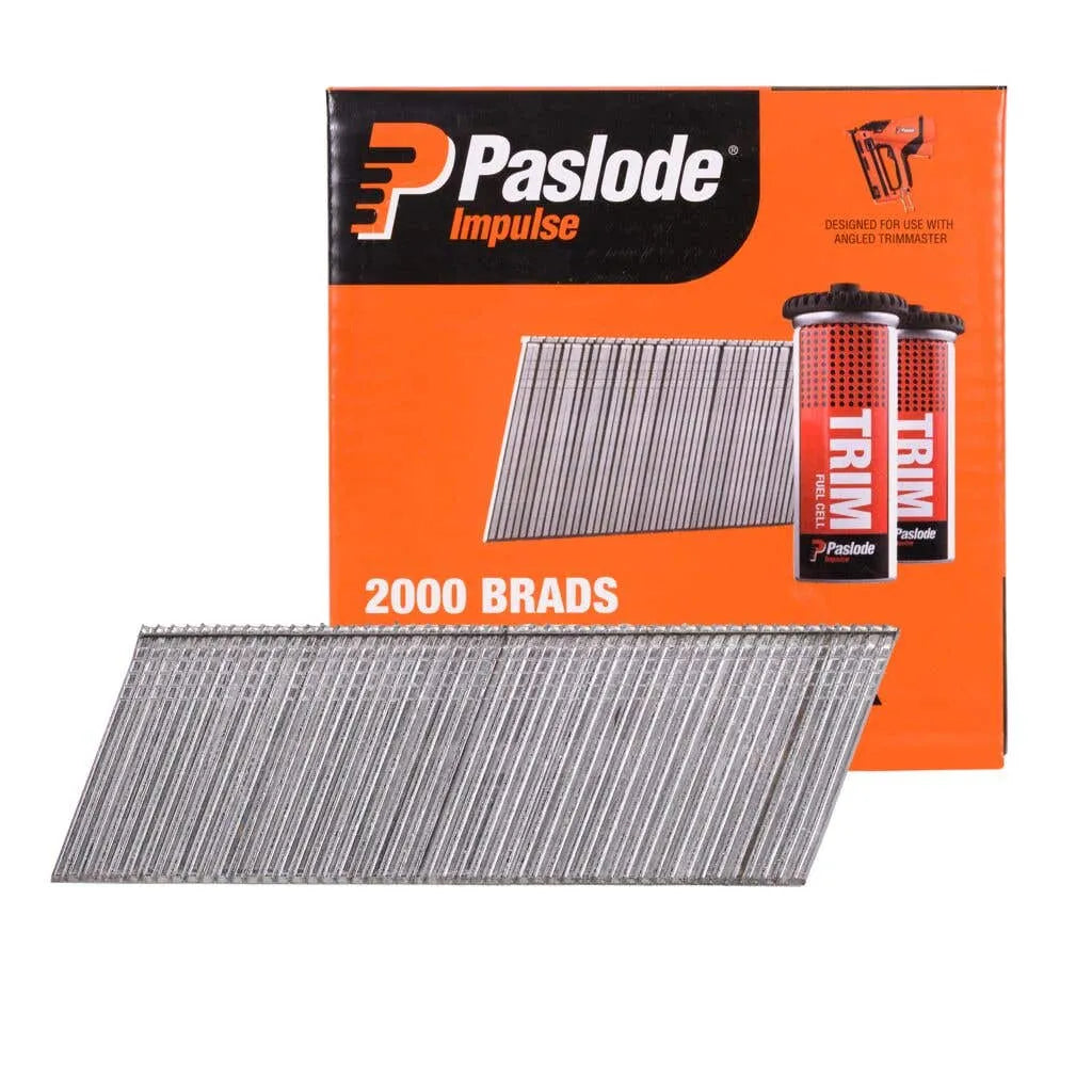Paslode Impulse PNeumatic C Brads 32 x 1.6mm 20Deg - Box of 2000 Brads + 2 Fuel Cells
