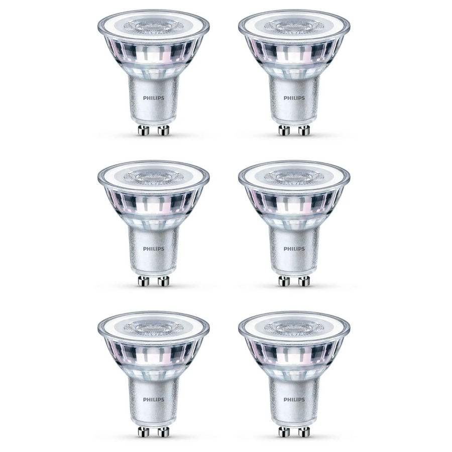 Philips GU10 LED 410Lm Warm White 4.6W Spot - 6 Pack