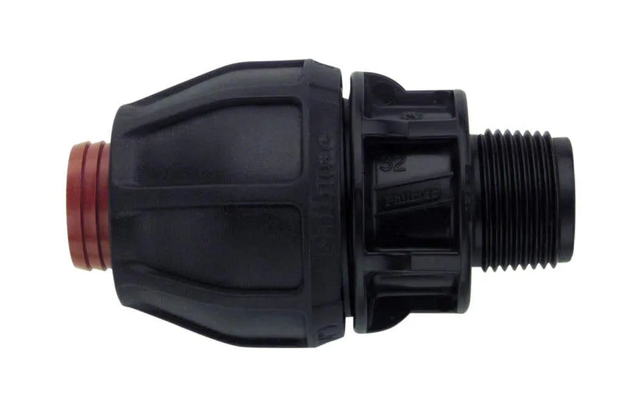 Philmac BSP Rural End Connector Poly Male 1 x 1"