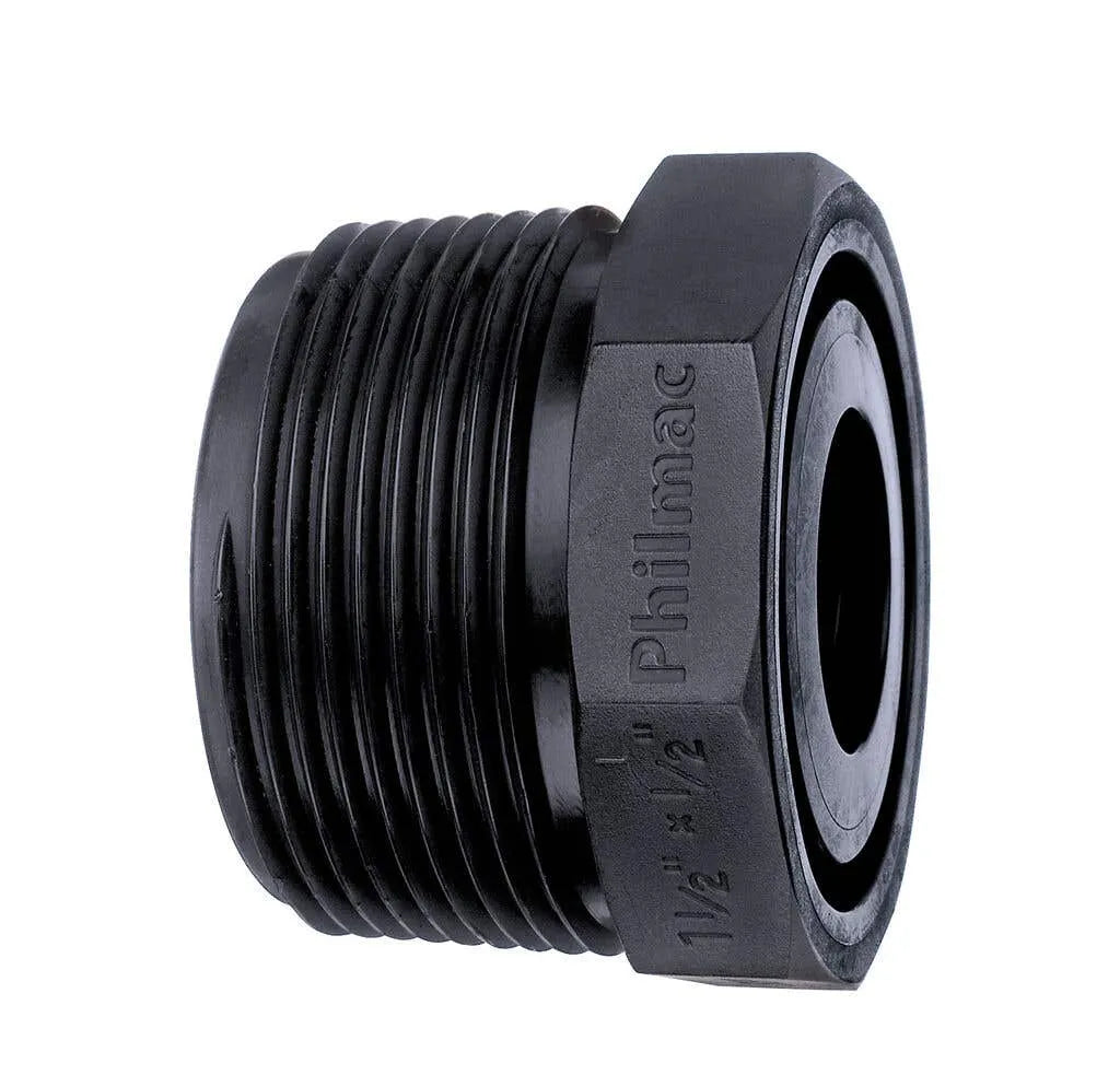 Philmac BSP Threaded Bush Poly 1-1/2" x 3/4"