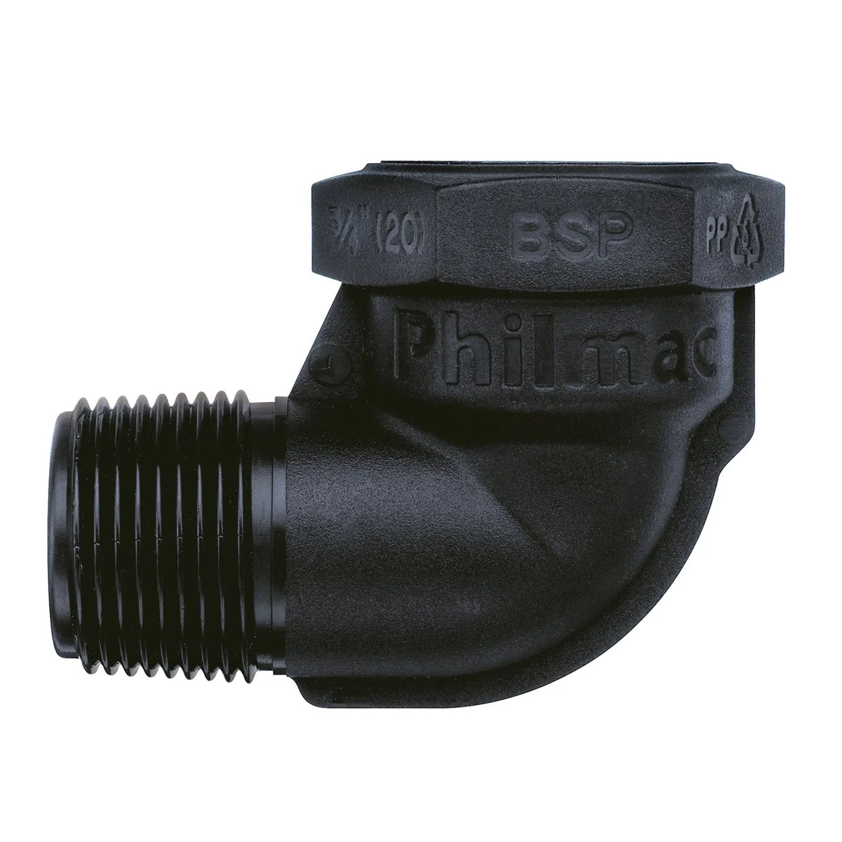 Philmac BSP Threaded Elbow Poly Male x Female 3/4"