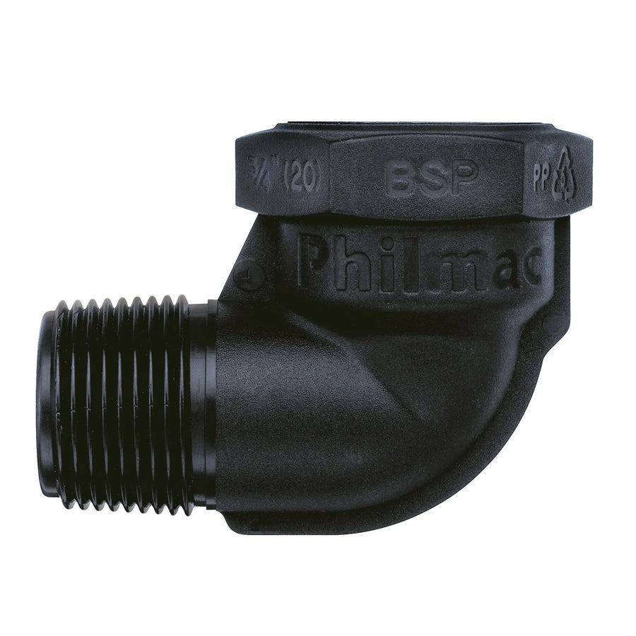 Philmac BSP Threaded Elbow Poly Male x Female 3/4"
