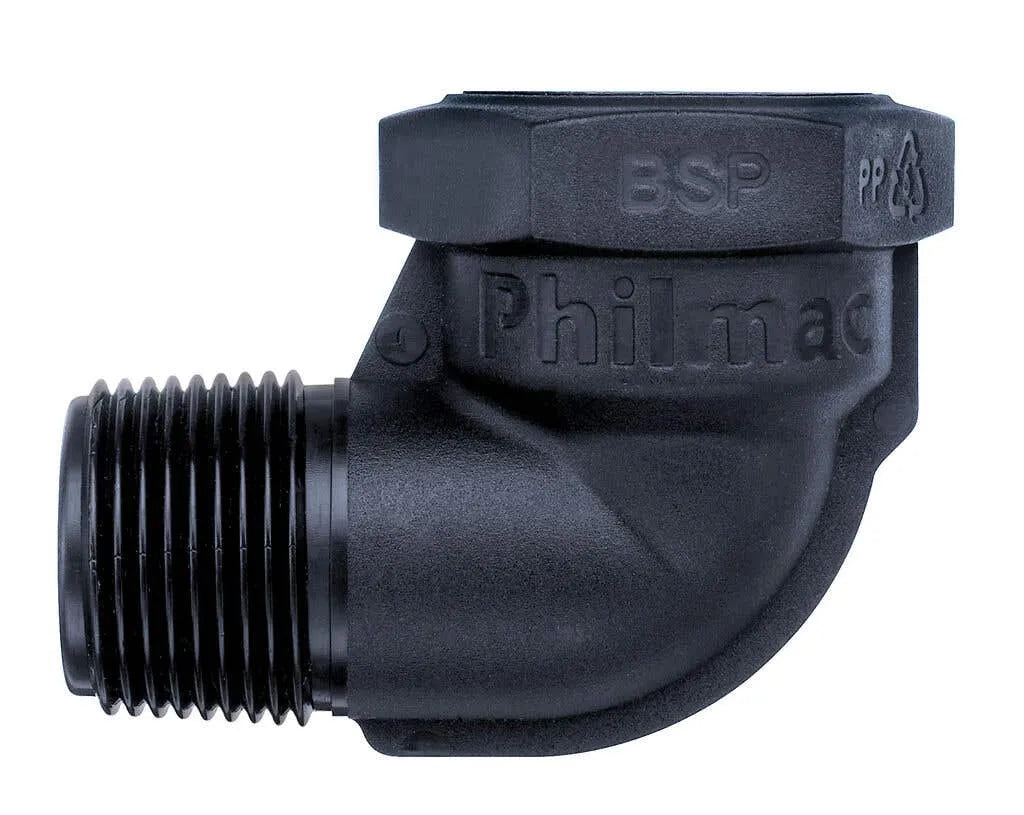Philmac Elbow Poly Male x Female 1-1/4 x 1-1/4"
