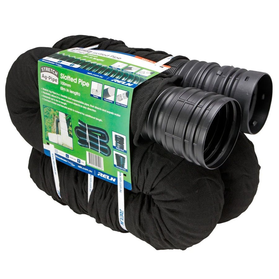 Pipe Drain Slot W/S 100X8M Stretch Drain