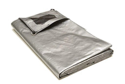 Polytuf Extra Heavy Duty D-Ring Tarp Silver/Black 1.8 x 2.4m
