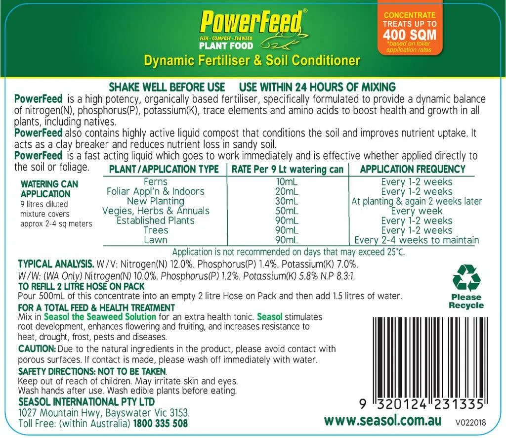 PowerFeed Concentrate Fertiliser 2L