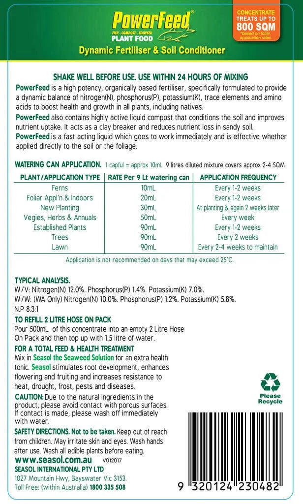 PowerFeed Fertiliser Concentrate 4L