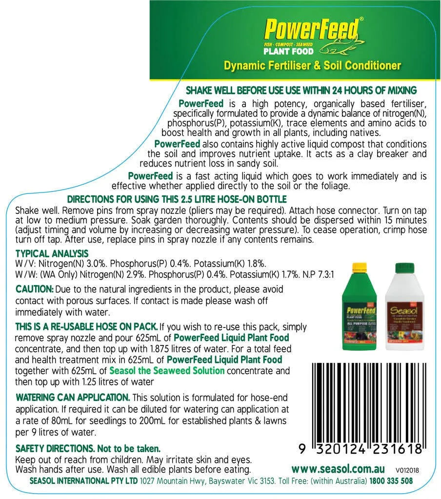 PowerFeed Hose On Fertiliser 2.5L