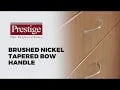 Prestige Tapered Bow Handle Brushed Nickel 96mm