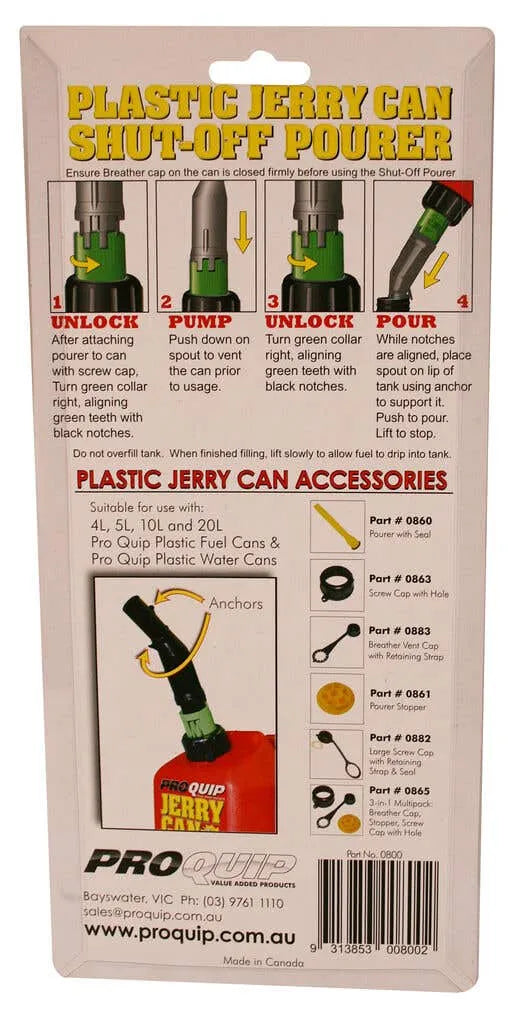 Pro Quip Plastic Shut-Off Fuel Pourer