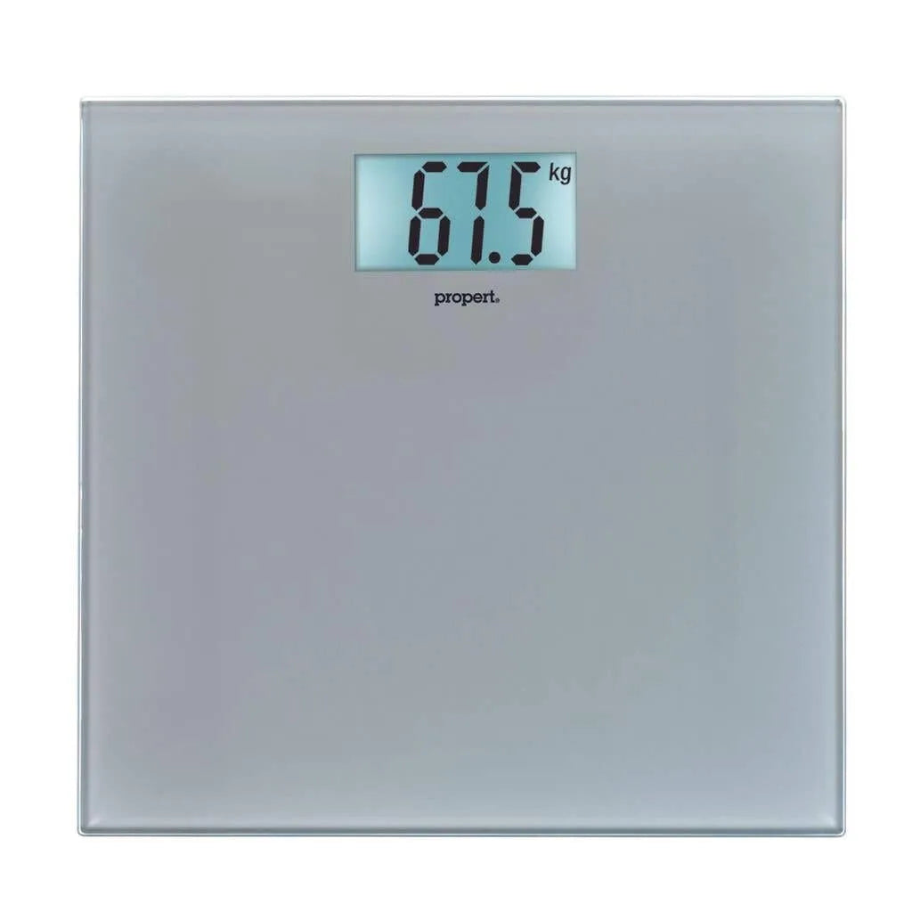 Propert Glass Digital Bathroom Scale Silver 150kg